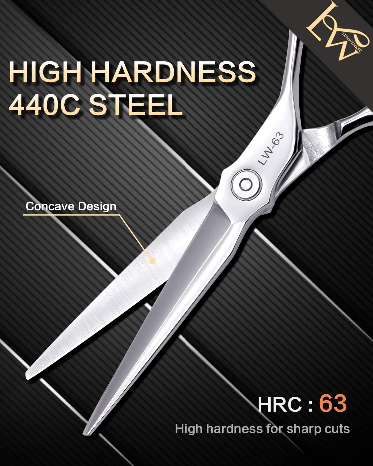 Lunwenksc adjustable tension barber scissors for customized techniques
