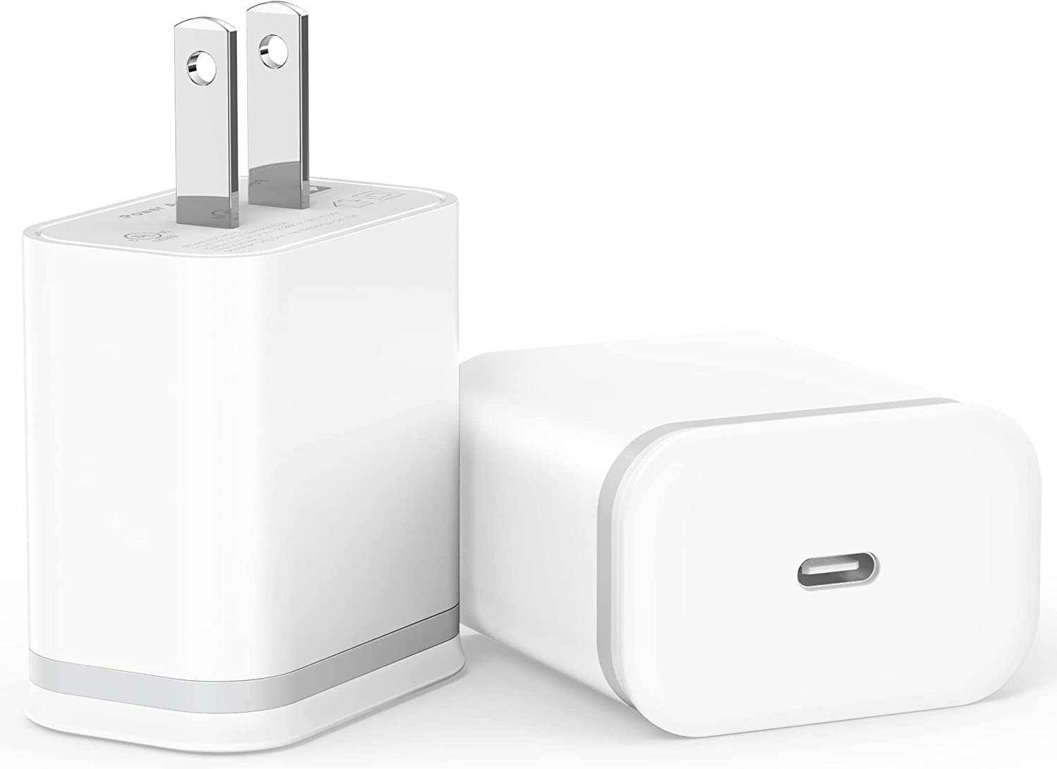 LUOATIP 20W USB-C charger front view, compact and safe.