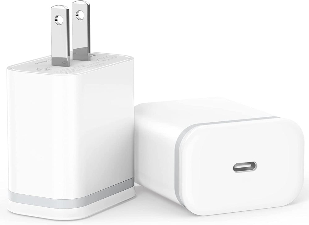 LUOATIP 20W USB-C charger front view, compact and safe.