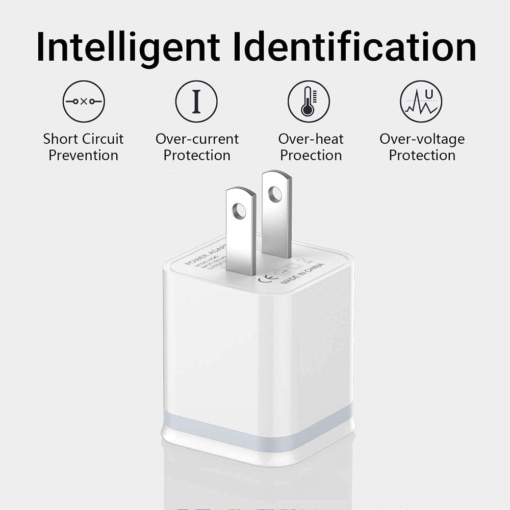 LUOATIP USB wall charger packaging emphasizes a 5-pack set.
