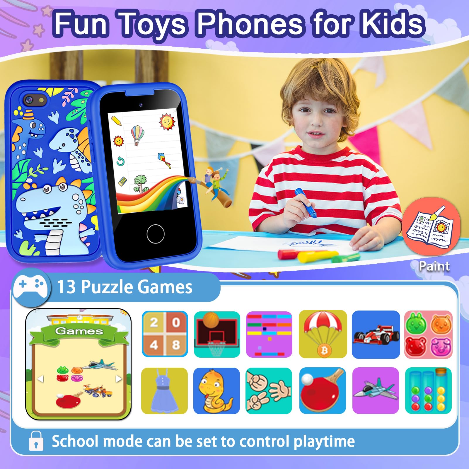 Luoba Kids Phone durable lanyard for safe carrying during outings.
