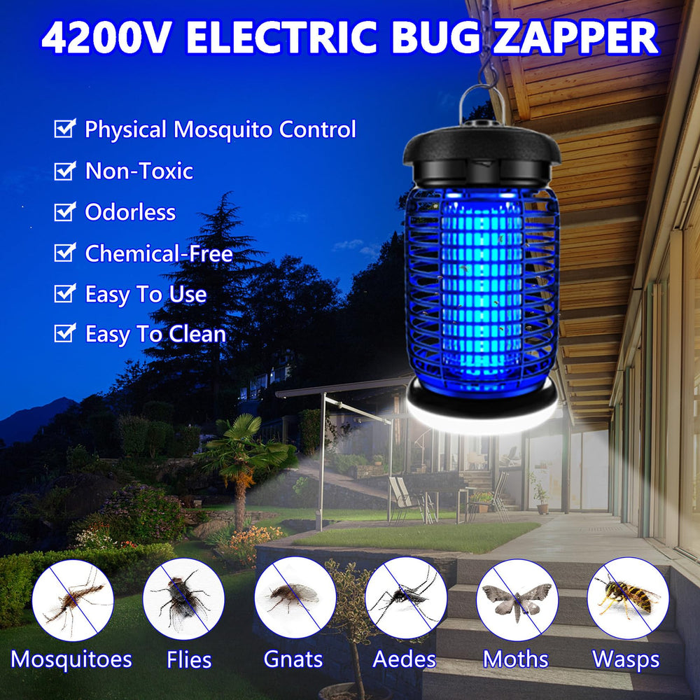 LUOJIBIE LED lure emits ultraviolet light to attract flying insects.