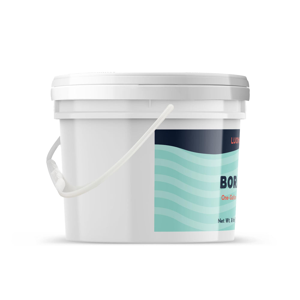 Luonix Borax resealable bucket keeps product fresh between uses.