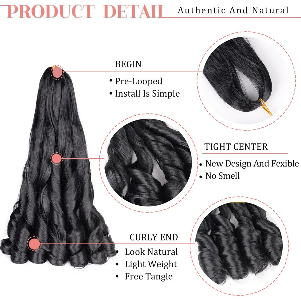 Luoyudu bouncy braiding hair extensions for versatile updos