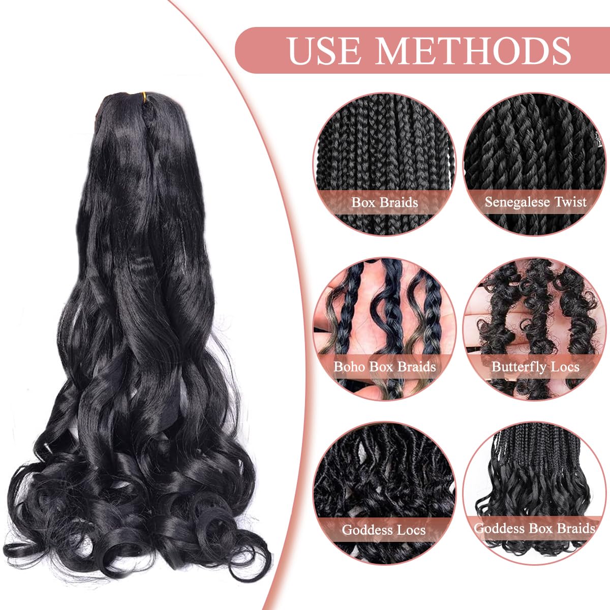 Luoyudu multi style braiding hair suitable for box braids and twists