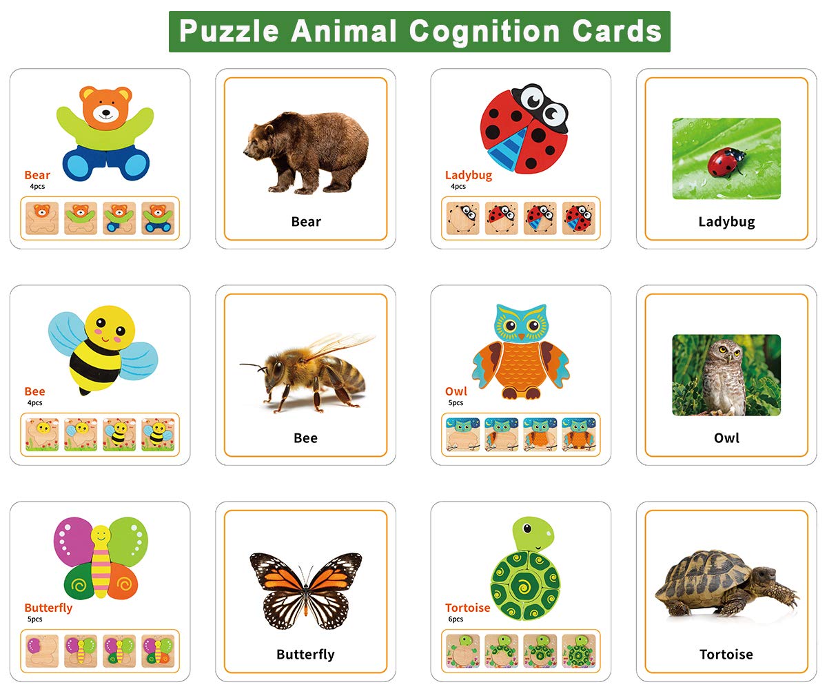 LURLIN owl wooden puzzle boosts recognition and hand-eye coordination.
