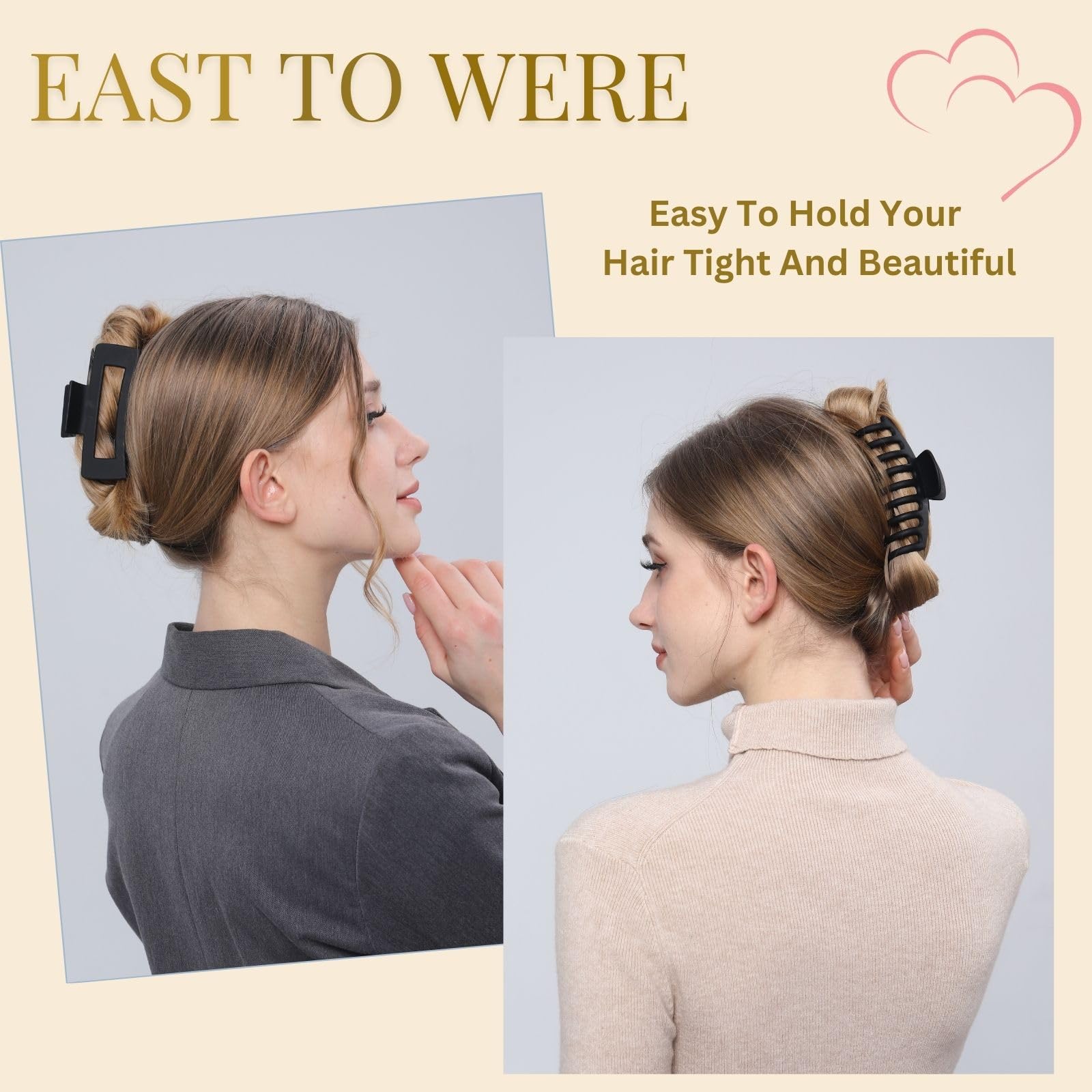 LuSeren matte finish clip closed; non-slip grip during styling.