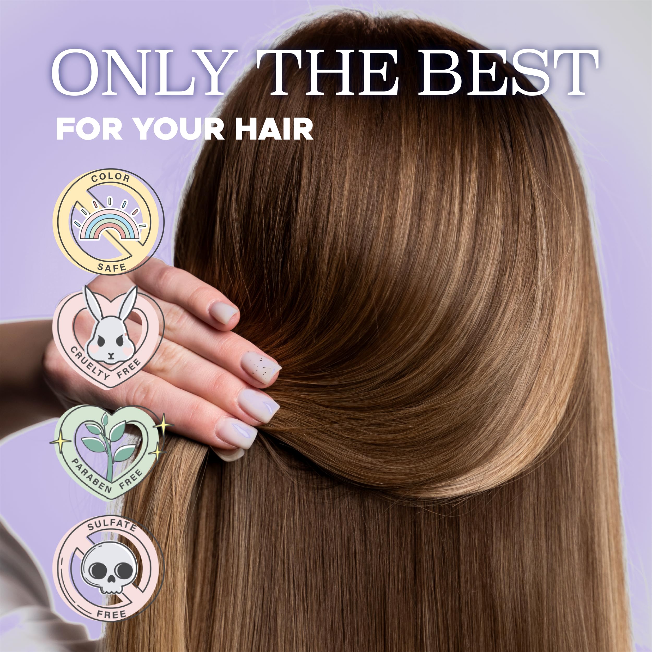 Soft, shiny hair after Luseta B-Complex conditioner.