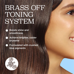 Luseta blue shampoo creates a gentle lather on color-treated hair.