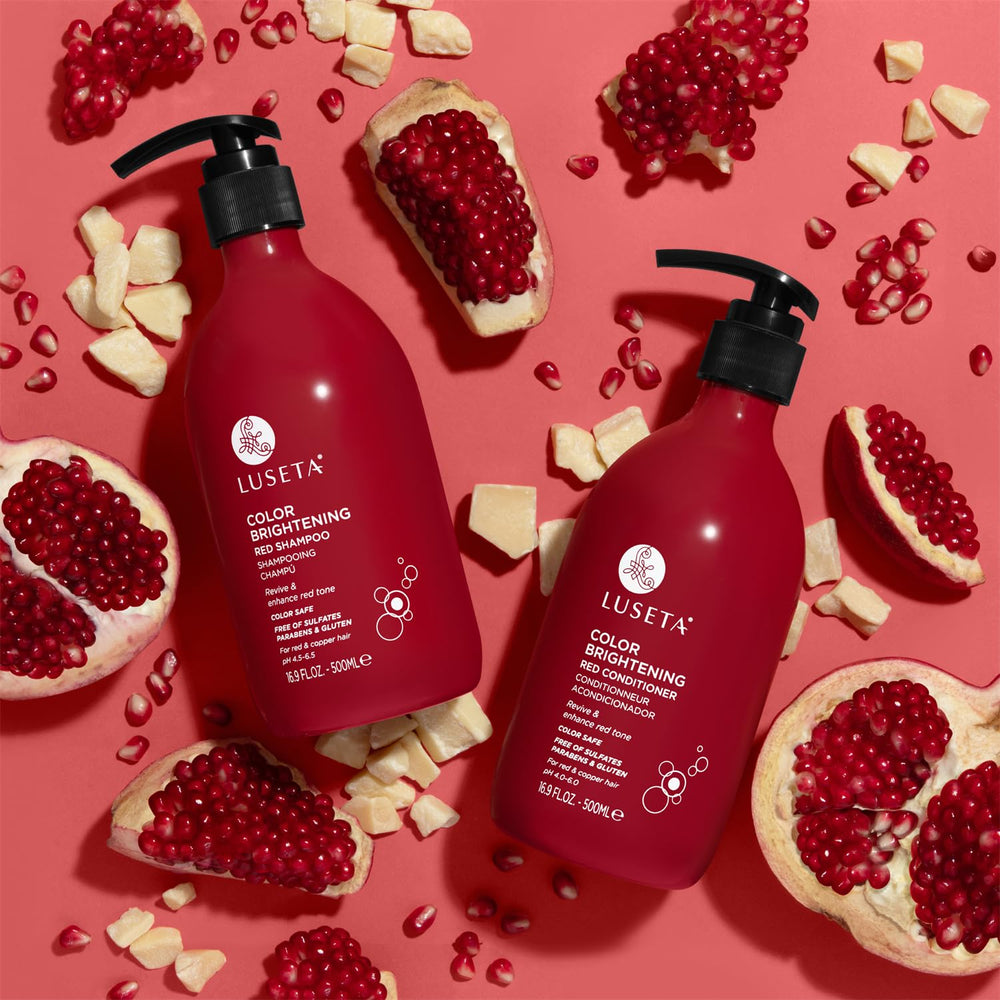 Luseta color-brightening result hair closeup reveals glow and shine.