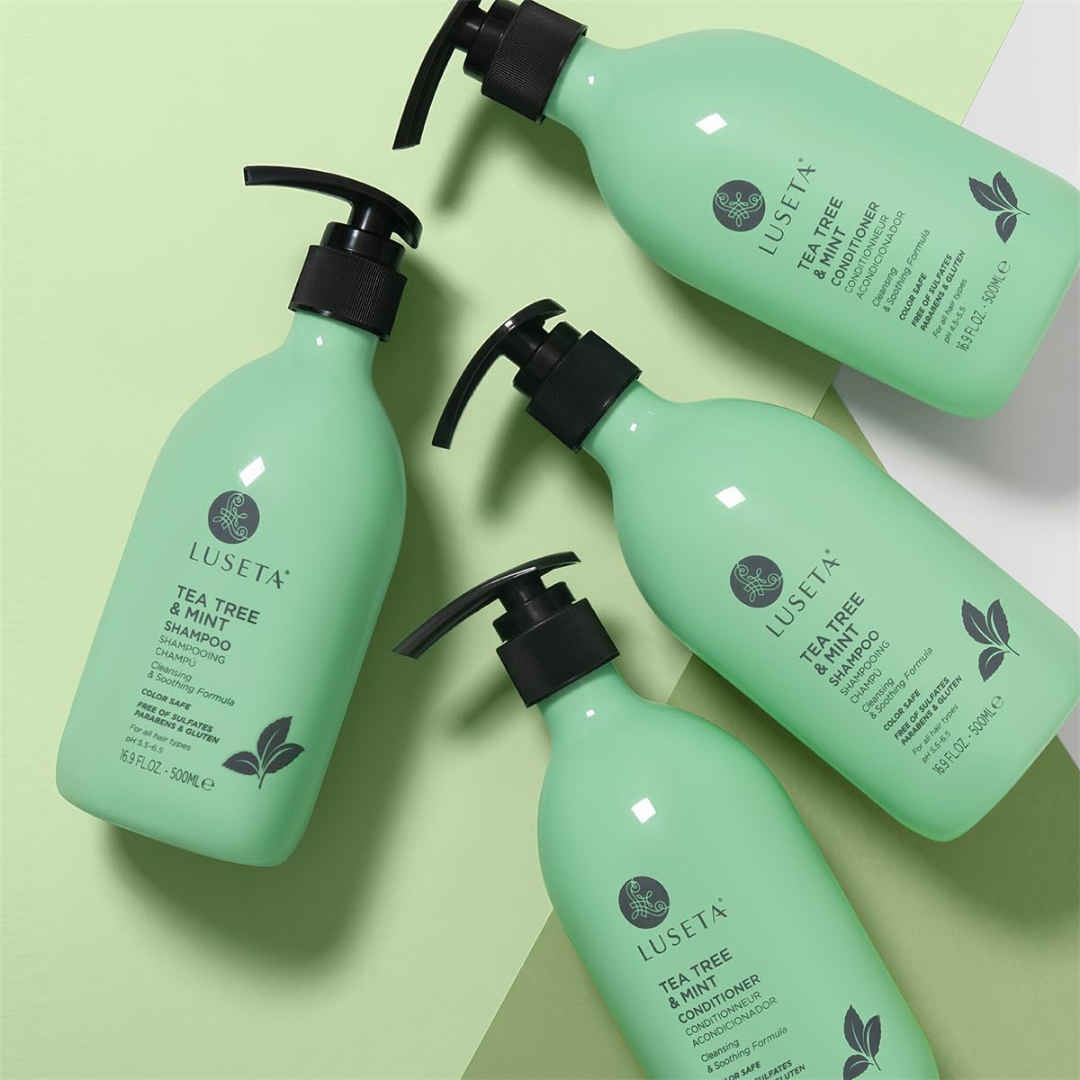 Luseta Tea Tree Mint product packaging showcasing cruelty-free and vegan notes