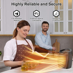 Lutntc heater with touch controls enables precise power and mode adjustments