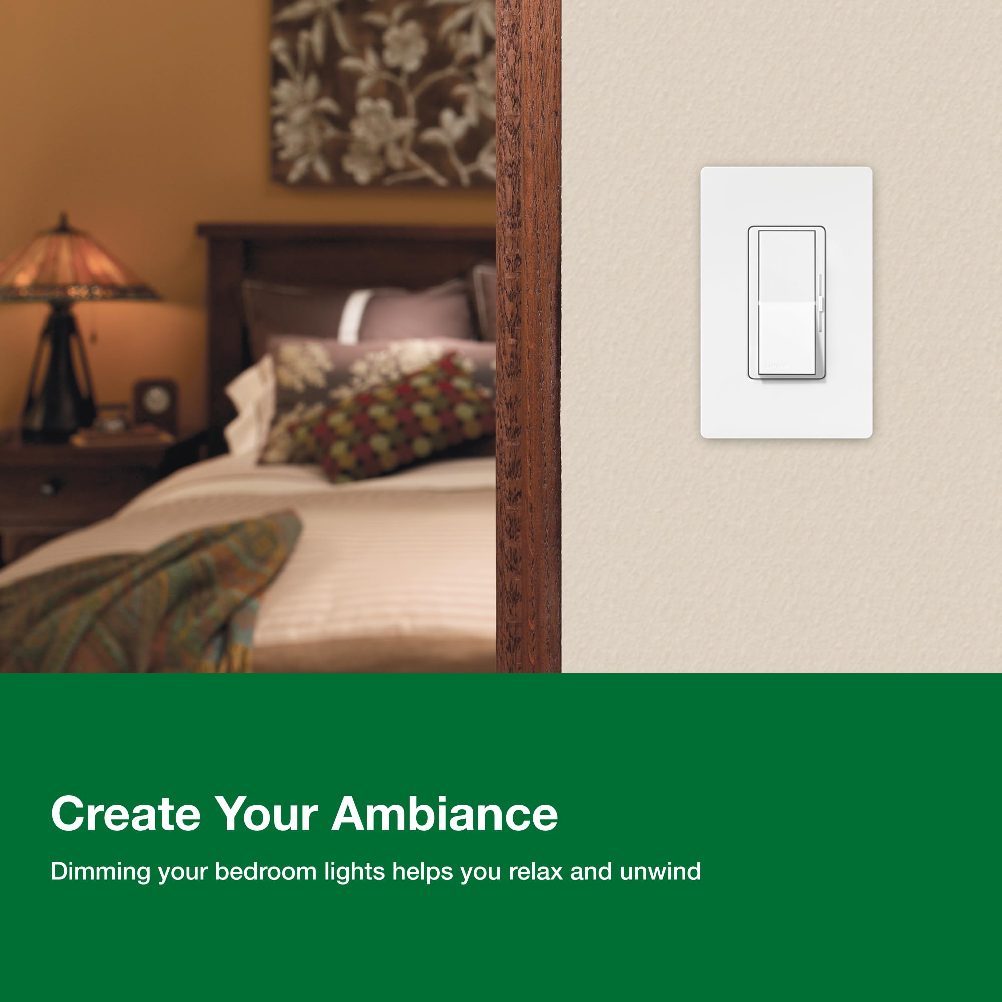 Living room scene with warm, dimmed glow from Diva LED+ Dimmer.