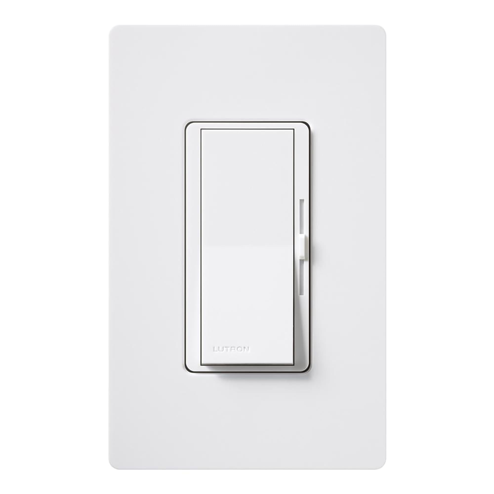 Paddle switch design on Lutron Diva LED+ Dimmer for quick on/off control.