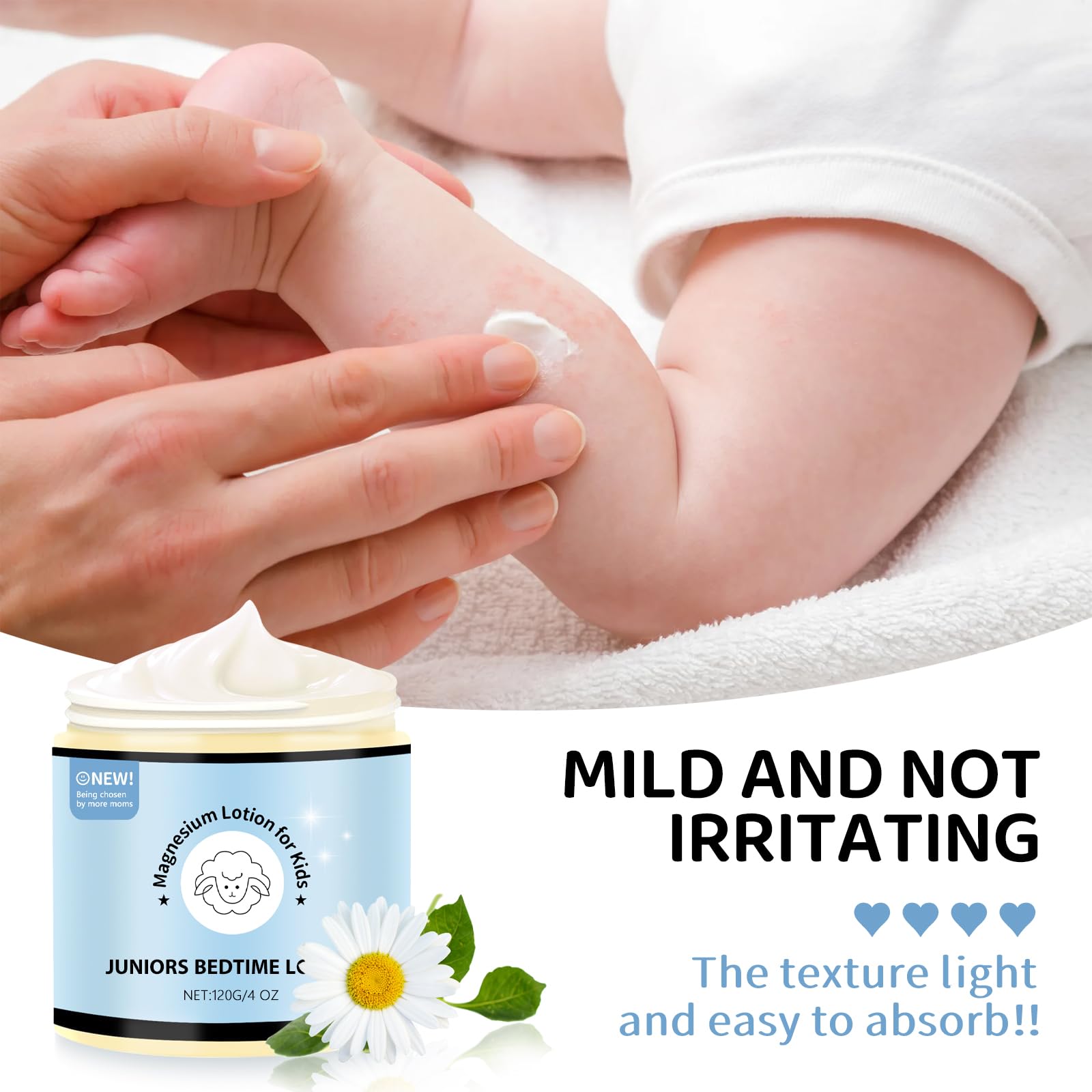 LUusmm magnesium lotion for kids offers soothing relief with light texture