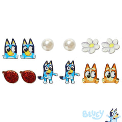 LUV HER Bluey character themed earrings spark imaginative dressing and pretend play.