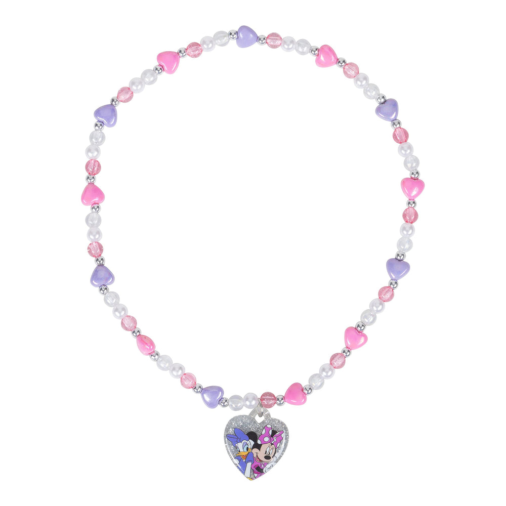 Close-up of the bead necklace from the LUV HER set for colorful styling