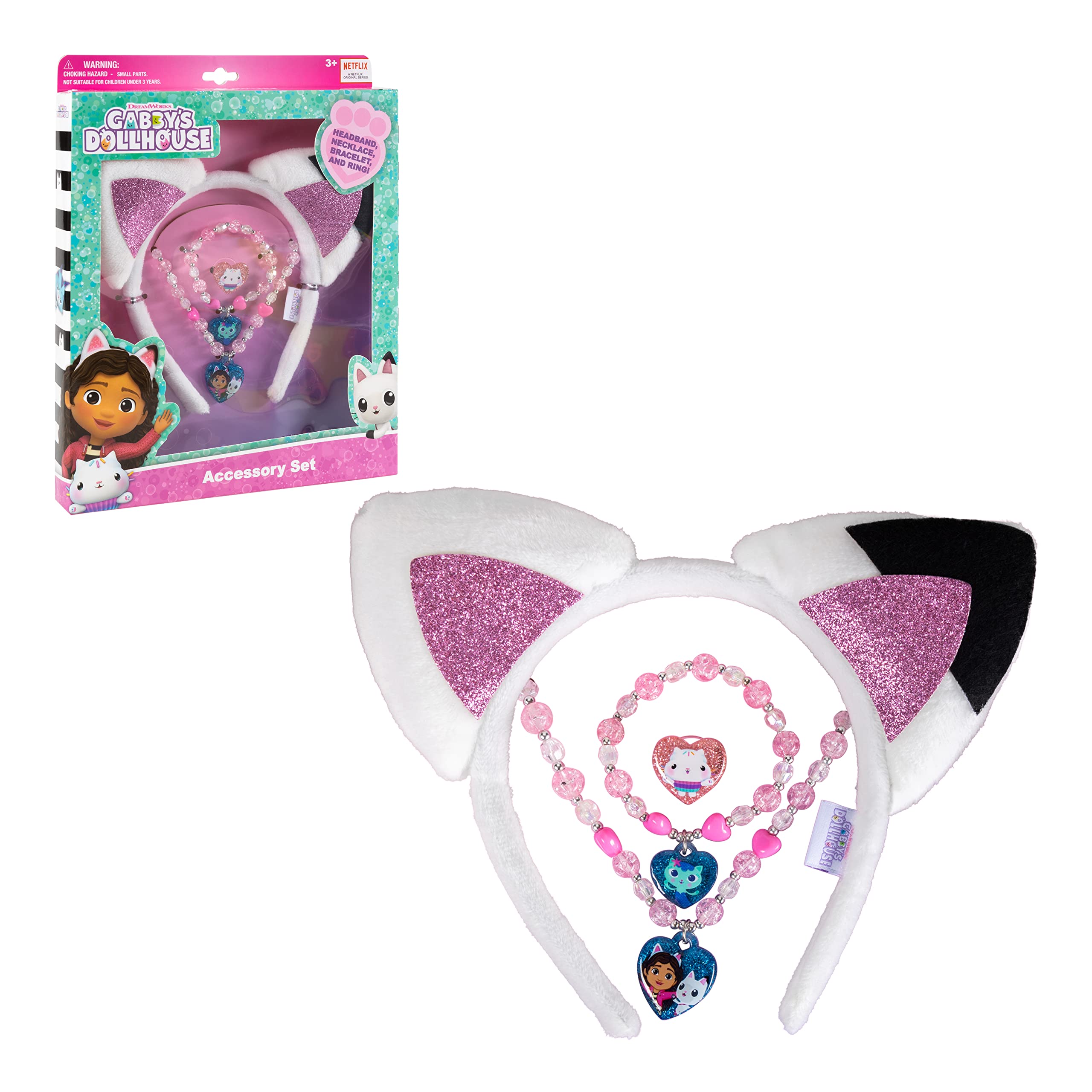 LUV HER Gabby Dollhouse necklace pink enhances pretend jewelry collection