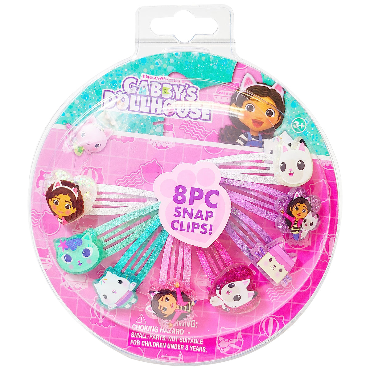 LUV HER Gabby's Dollhouse 8-pack multicolor clips for quick, secure styling