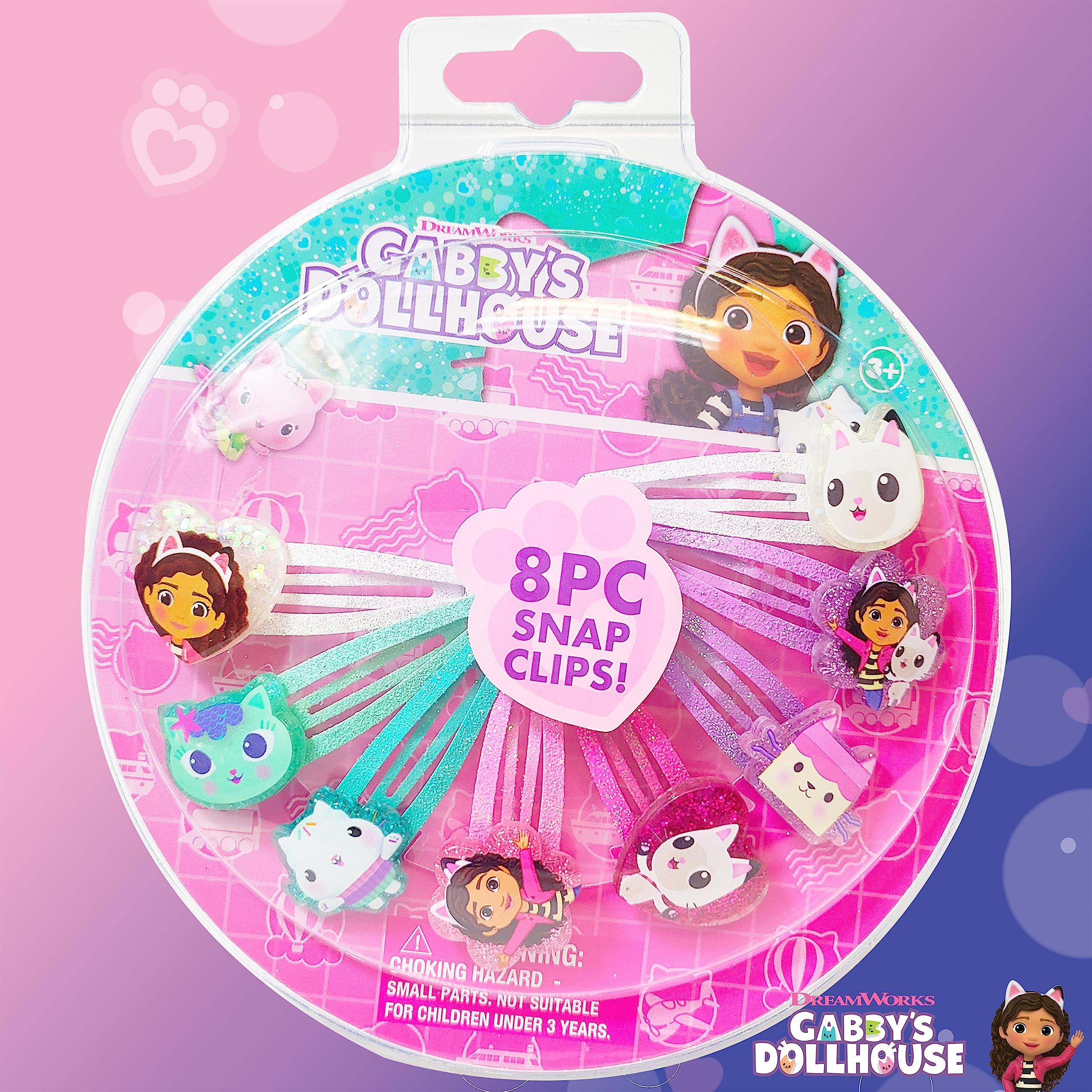 LUV HER Gabby's Dollhouse clips feature smooth edges for comfortable styling