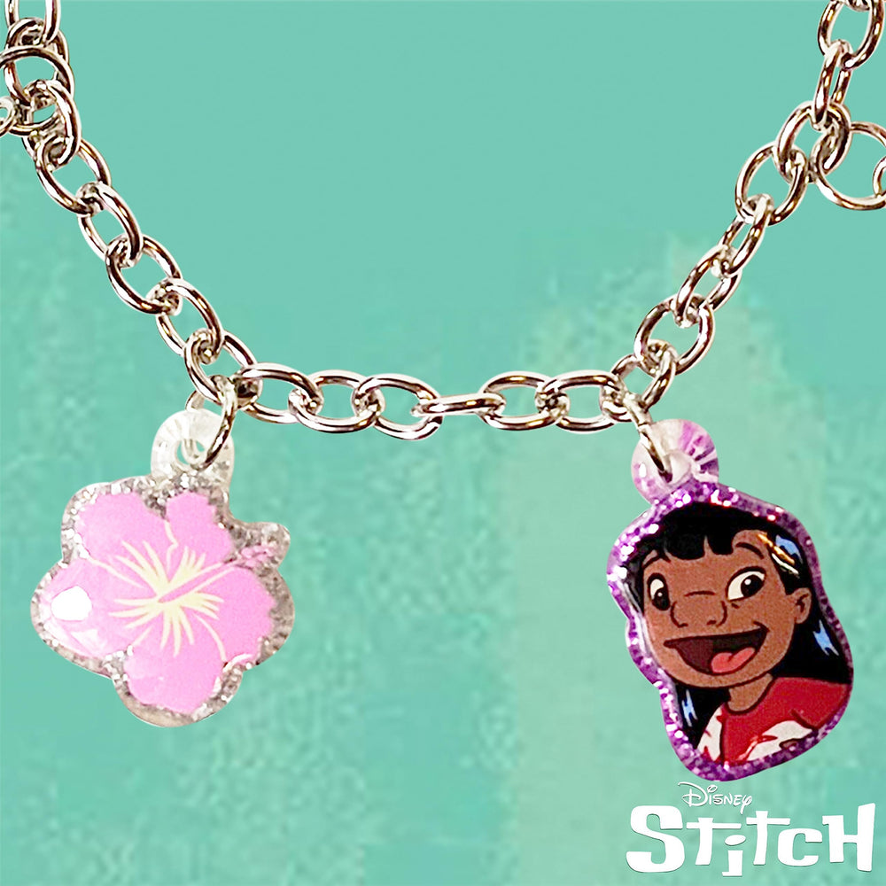 Durable metal charms on LUV HER bracelet for kids