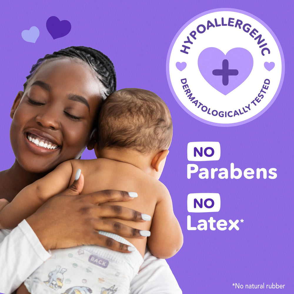 Luvs Platinum Protection dermatologist-tested and latex-free for reassurance