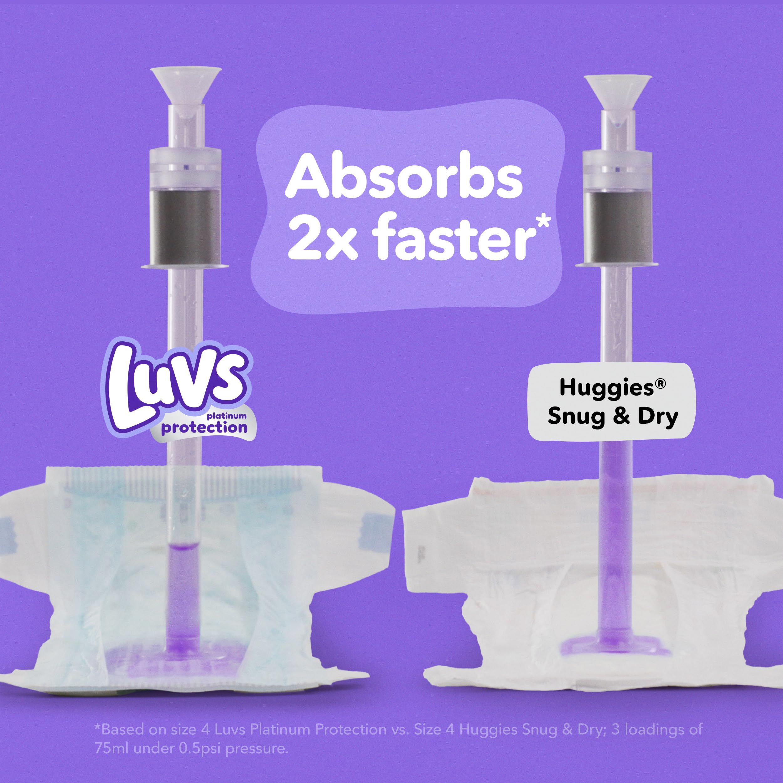 Luvs Platinum Protection secure stretchy sides for active babies