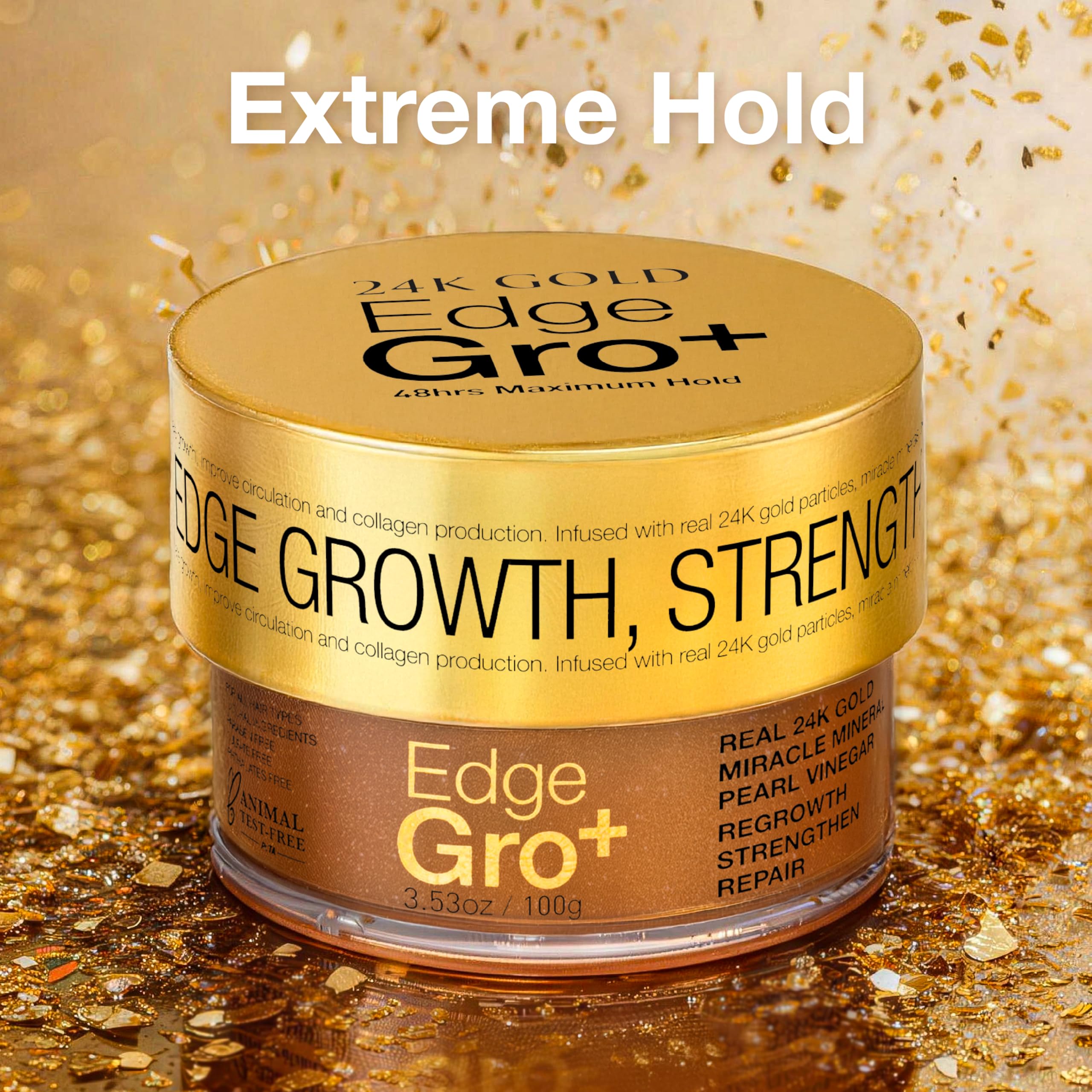 Lux Collection Edge Control Gel dries without flakes or crunch.