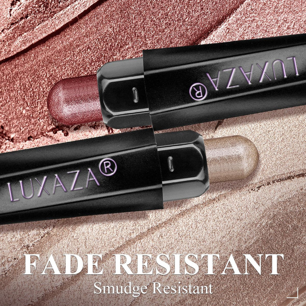 LUXAZA blending brush attached for easy, soft finishing