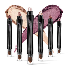 LUXAZA champagne rose pink eyeshadow pencil swatches for rich, coordinated color looks