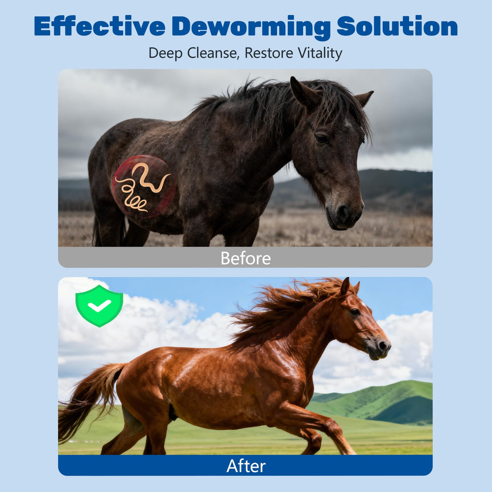 Luxekem dewormer liquid helps restore digestive comfort in horses and other animals.