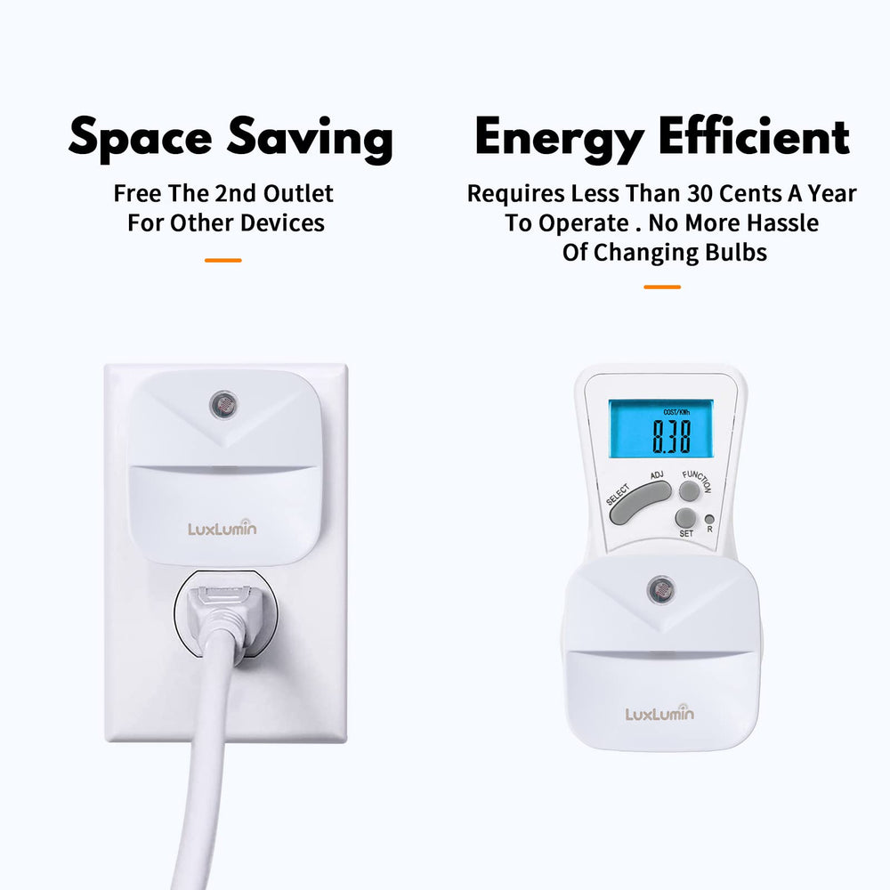 LuxLumin energy-efficient LED night light reduces energy use.