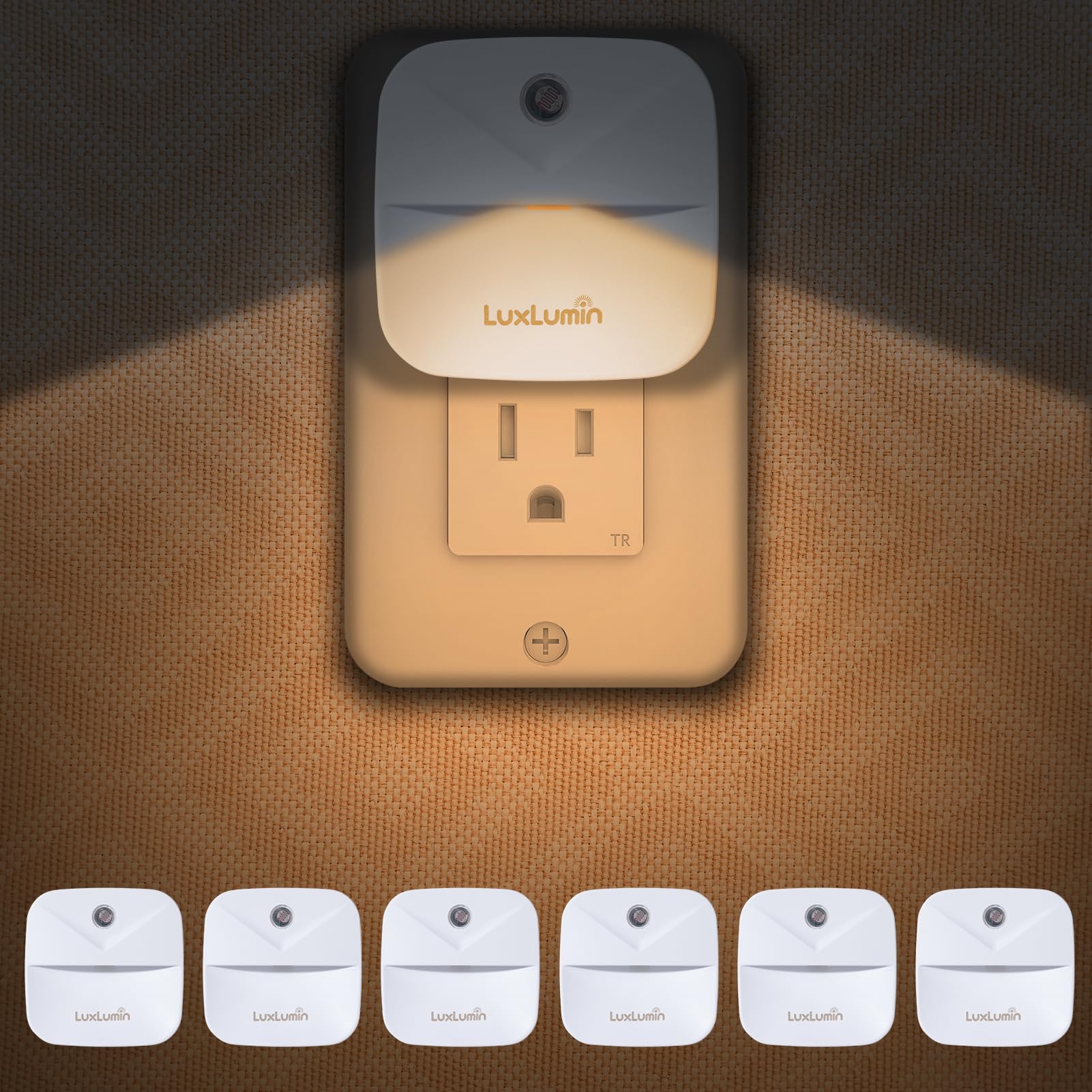 LuxLumin night light with dusk-dawn sensor for automatic illumination.