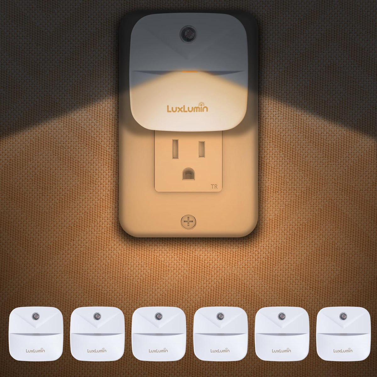 LuxLumin night light with dusk-dawn sensor for automatic illumination.