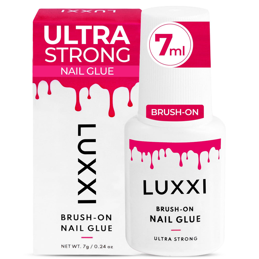 LUXXI decorative elements attach securely with the nail glue during designs.