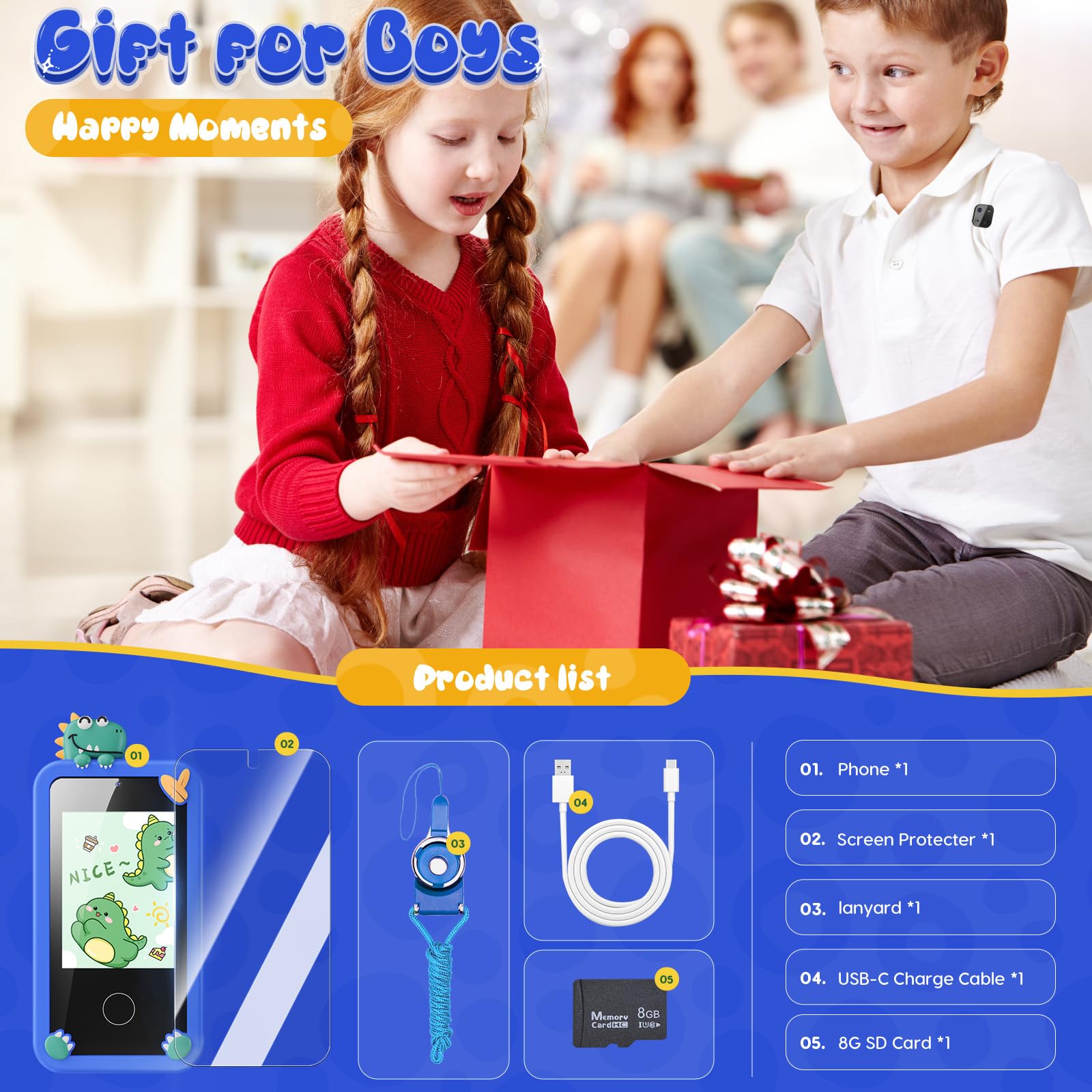 Luyiilo Kids Smart Phone Toy compact design fits easily in small hands