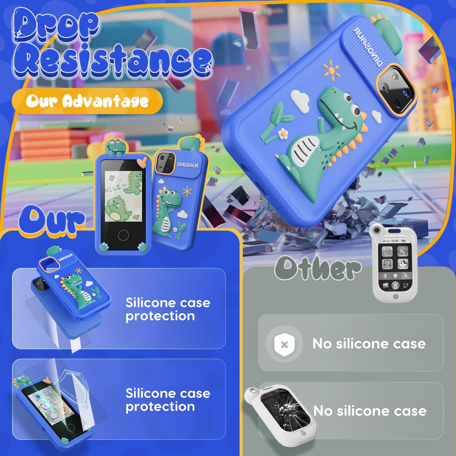 Luyiilo Kids Smart Phone Toy dinosaur design adds imaginative adventure