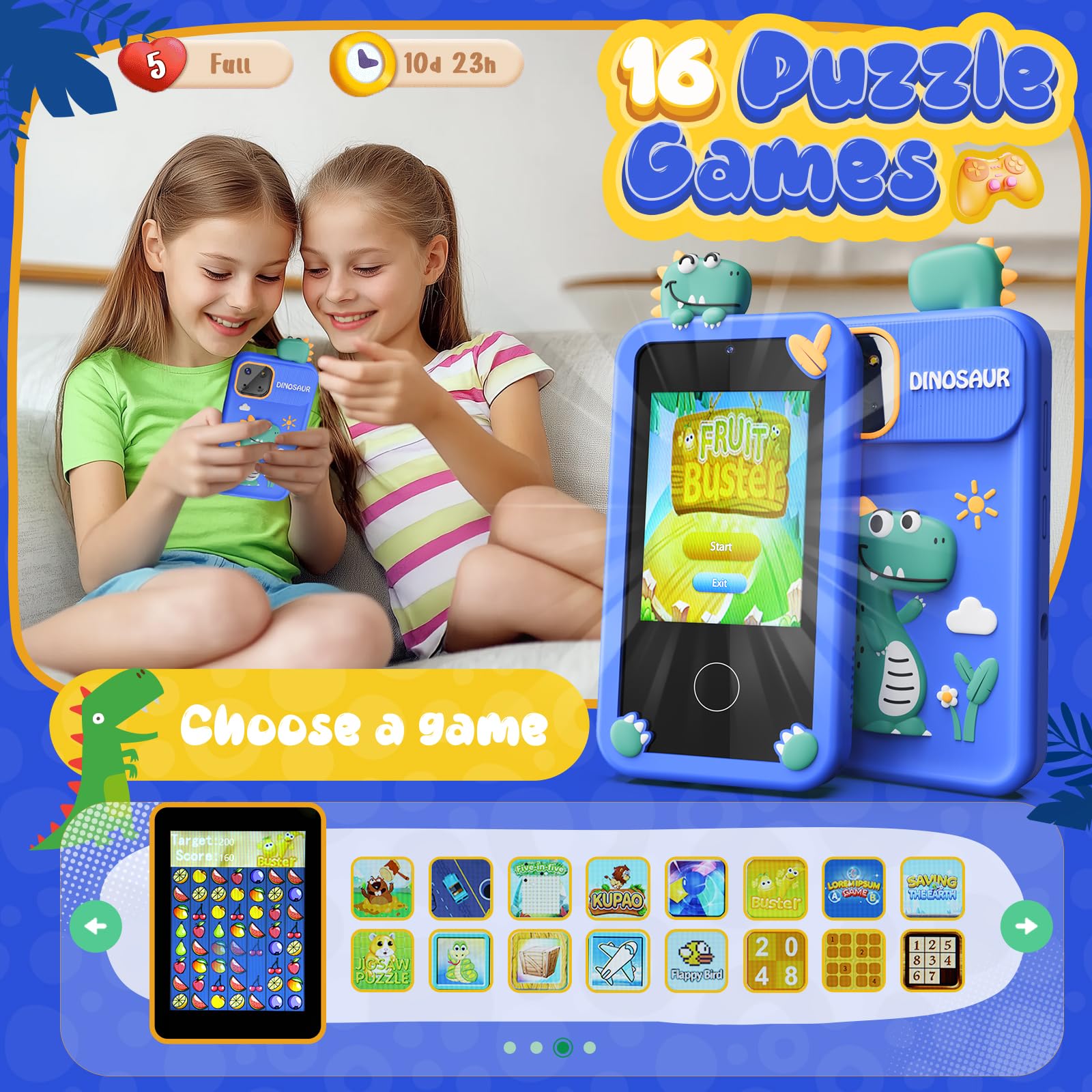 Luyiilo Kids Smart Phone Toy drop protection keeps playtime safe during drops