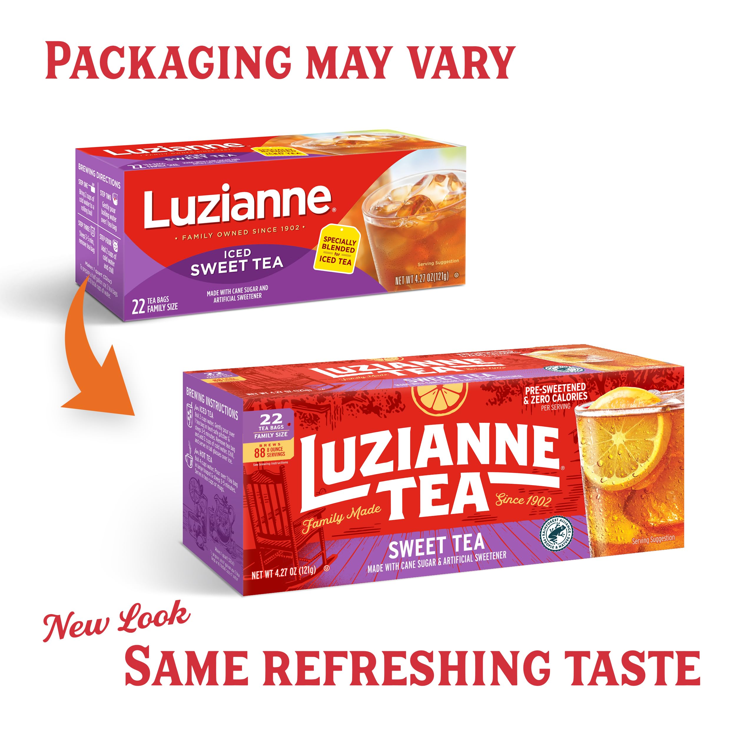 Luzianne tea blend 1932 heritage image evokes tradition and consistent taste.
