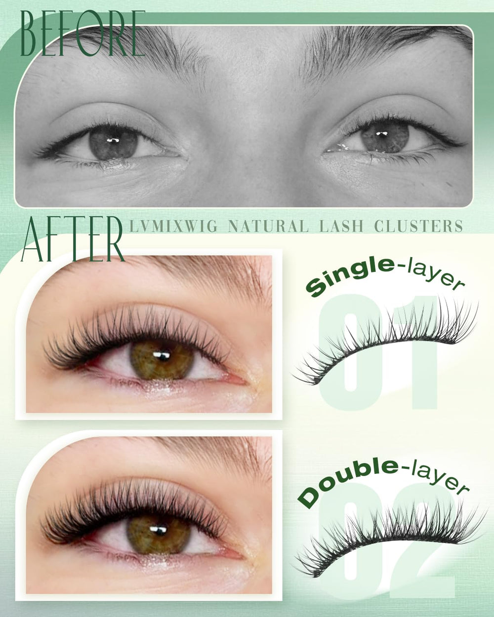 Lvmixwig stainless steel tweezers for precise lash placement.