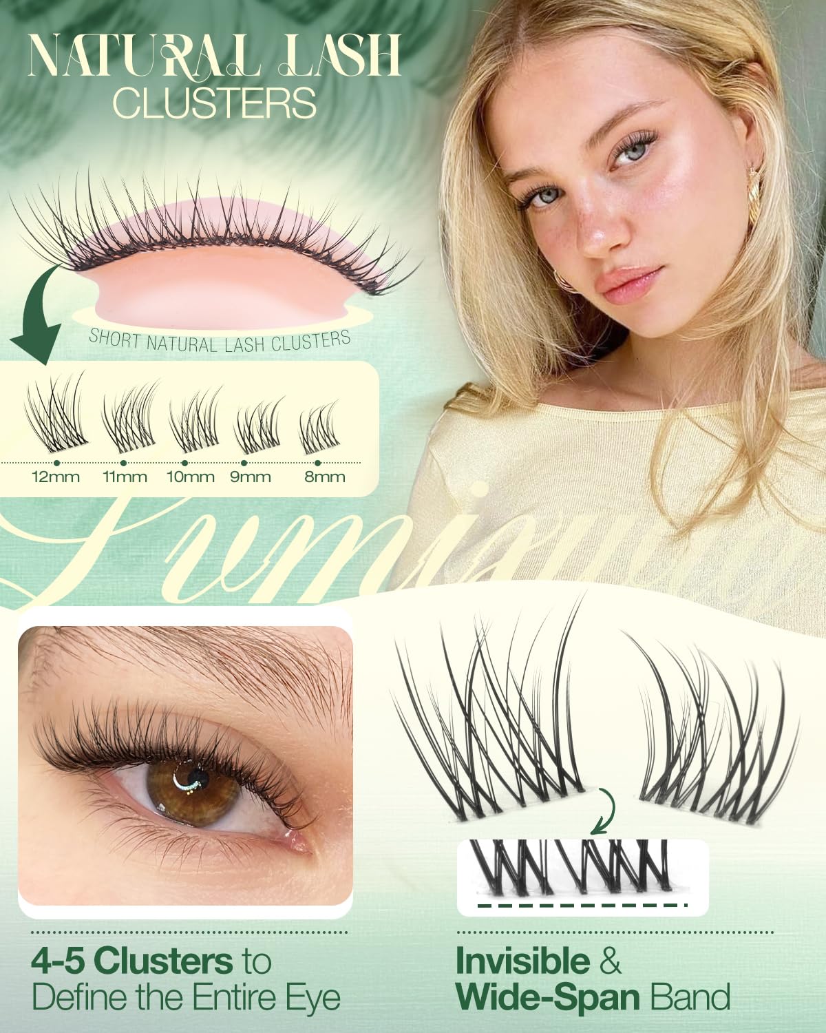Lvmixwig wispy clusters with wide band for quick, polished eye definition.