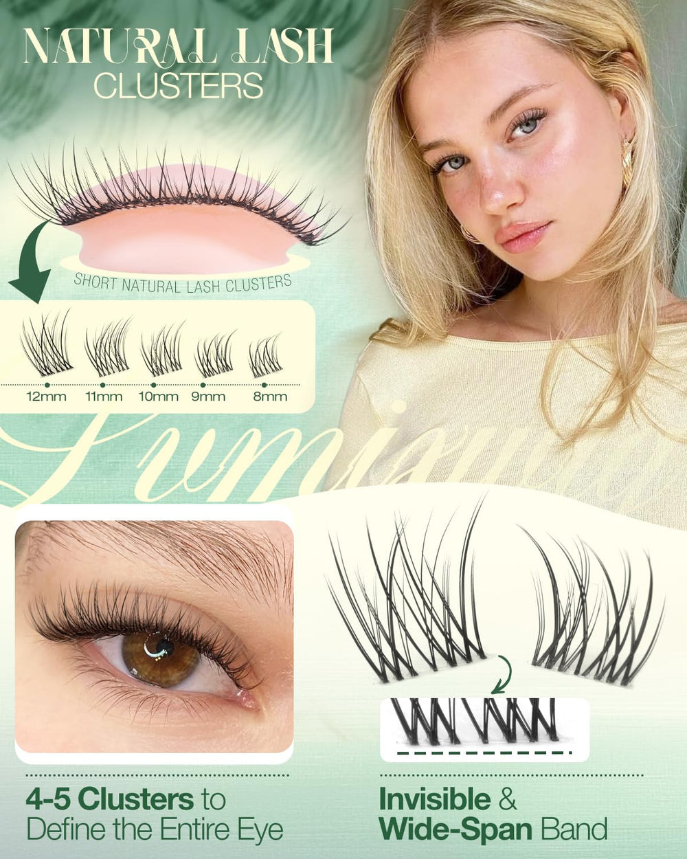 Lvmixwig wispy clusters with wide band for quick, polished eye definition.