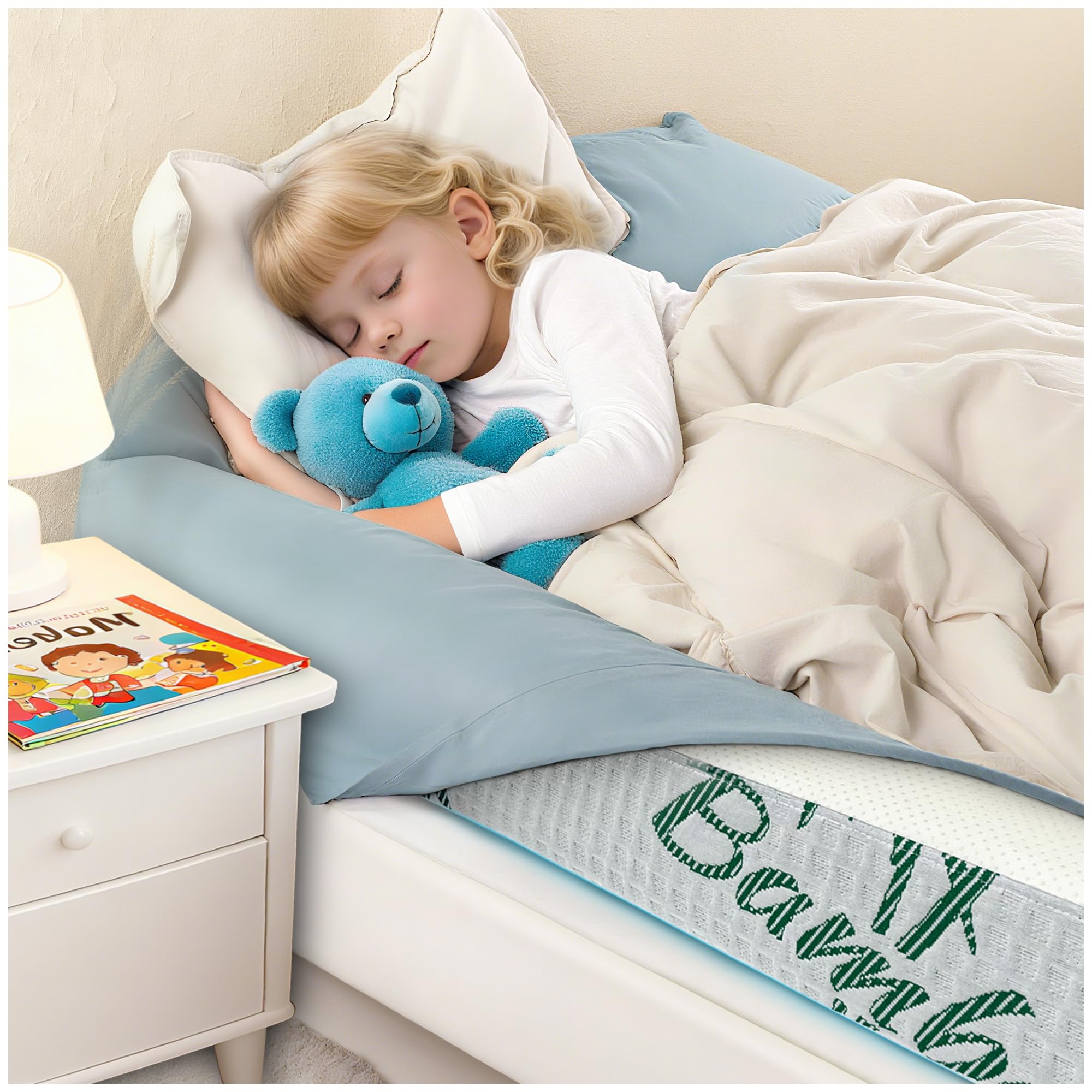 LVYSHOW foam bed rail fits all bed sizes, protecting from night-time rolling.