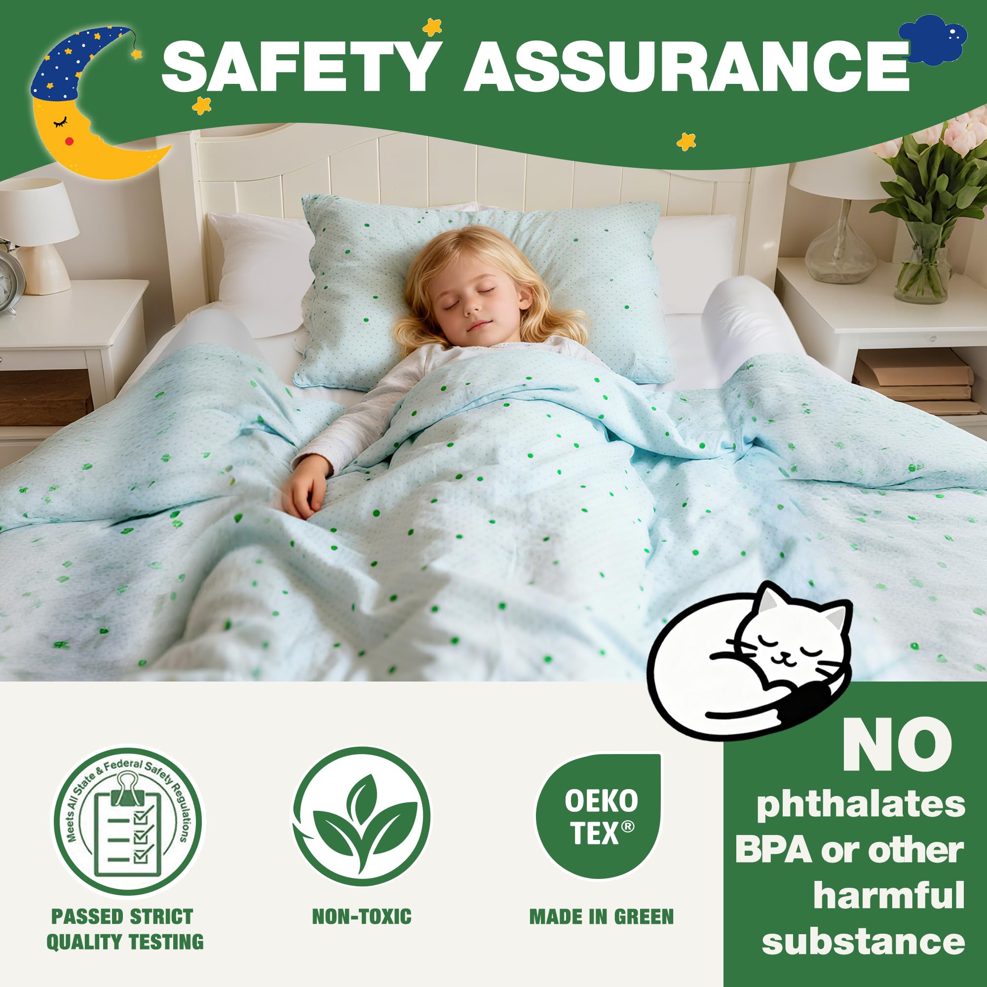 LVYSHOW two-pack bumper offers extra protection for shared beds or travel.