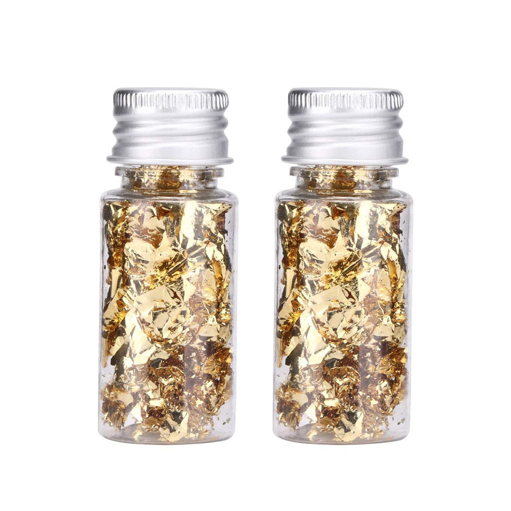 Lwuey decorating flakes gold leaf for cake adds shimmering edible finish for desserts
