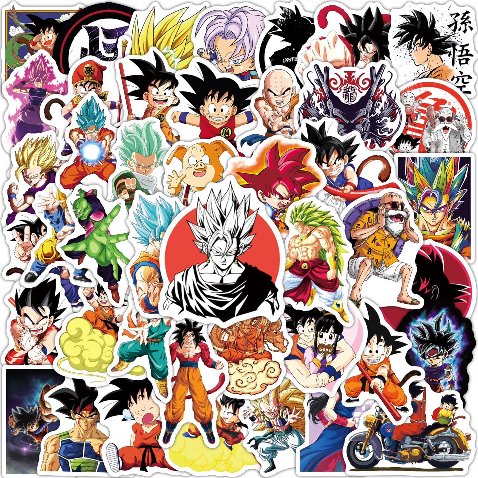 LXYRDHOQPW dragon ball stickers on water bottle for waterproof, vibrant design.