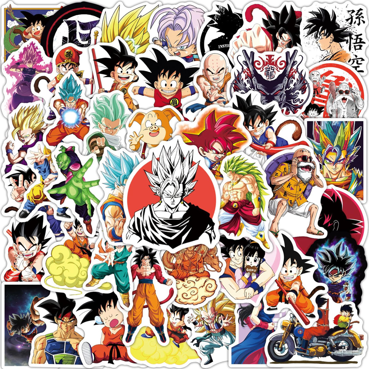 LXYRDHOQPW dragon ball stickers on water bottle for waterproof, vibrant design.