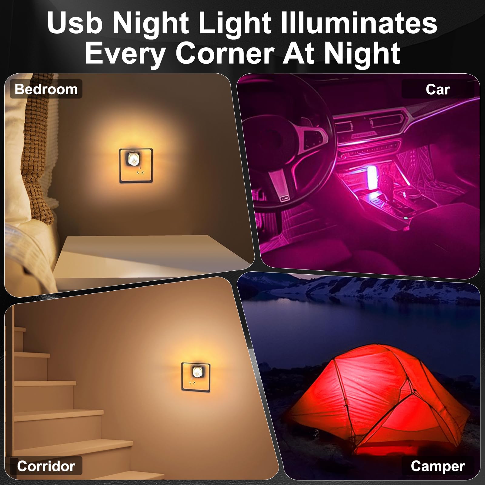 LYCARESUN purple glass bottle light blends retro style with USB power