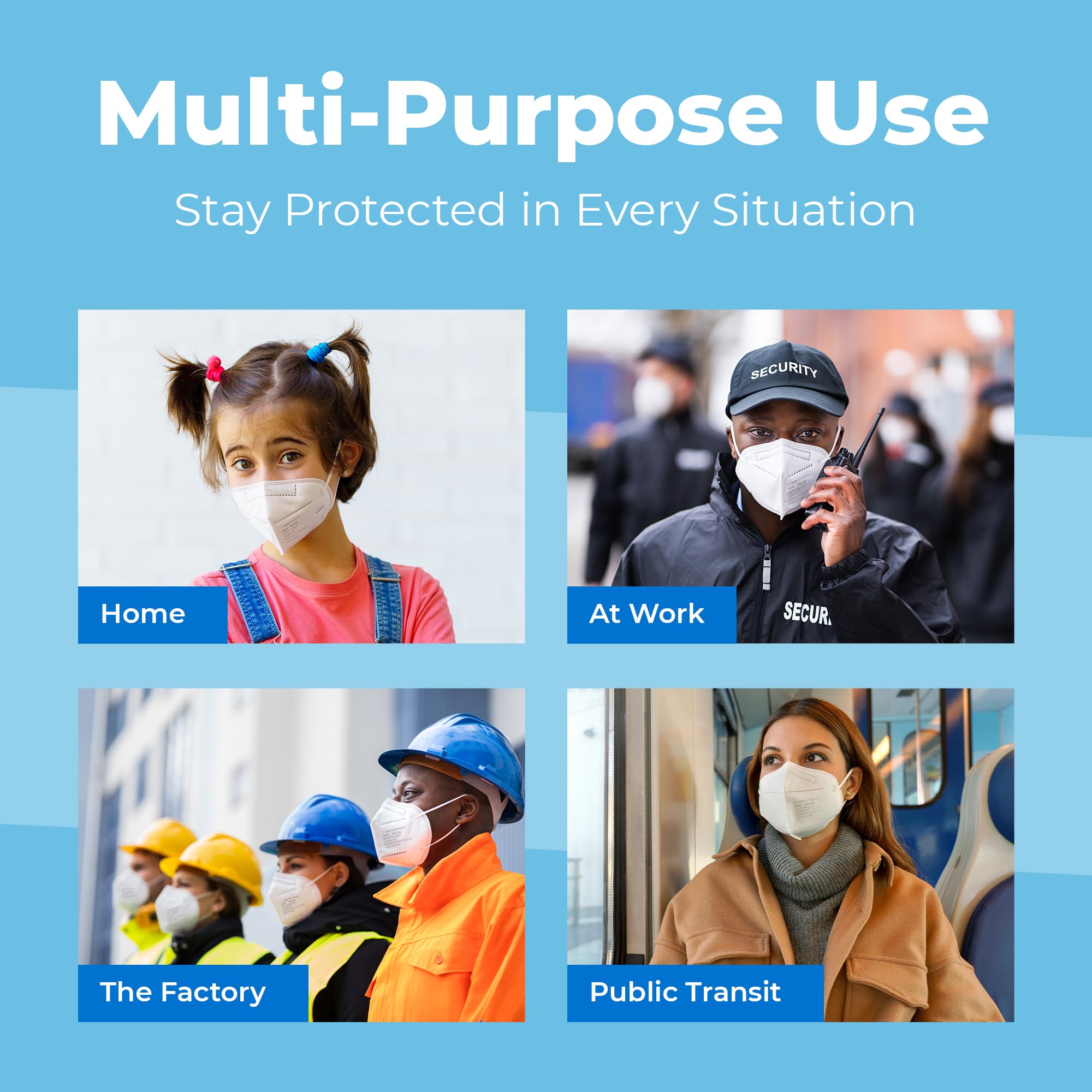 Lyka KN95 mask adjustable nose clip for a secure fit.