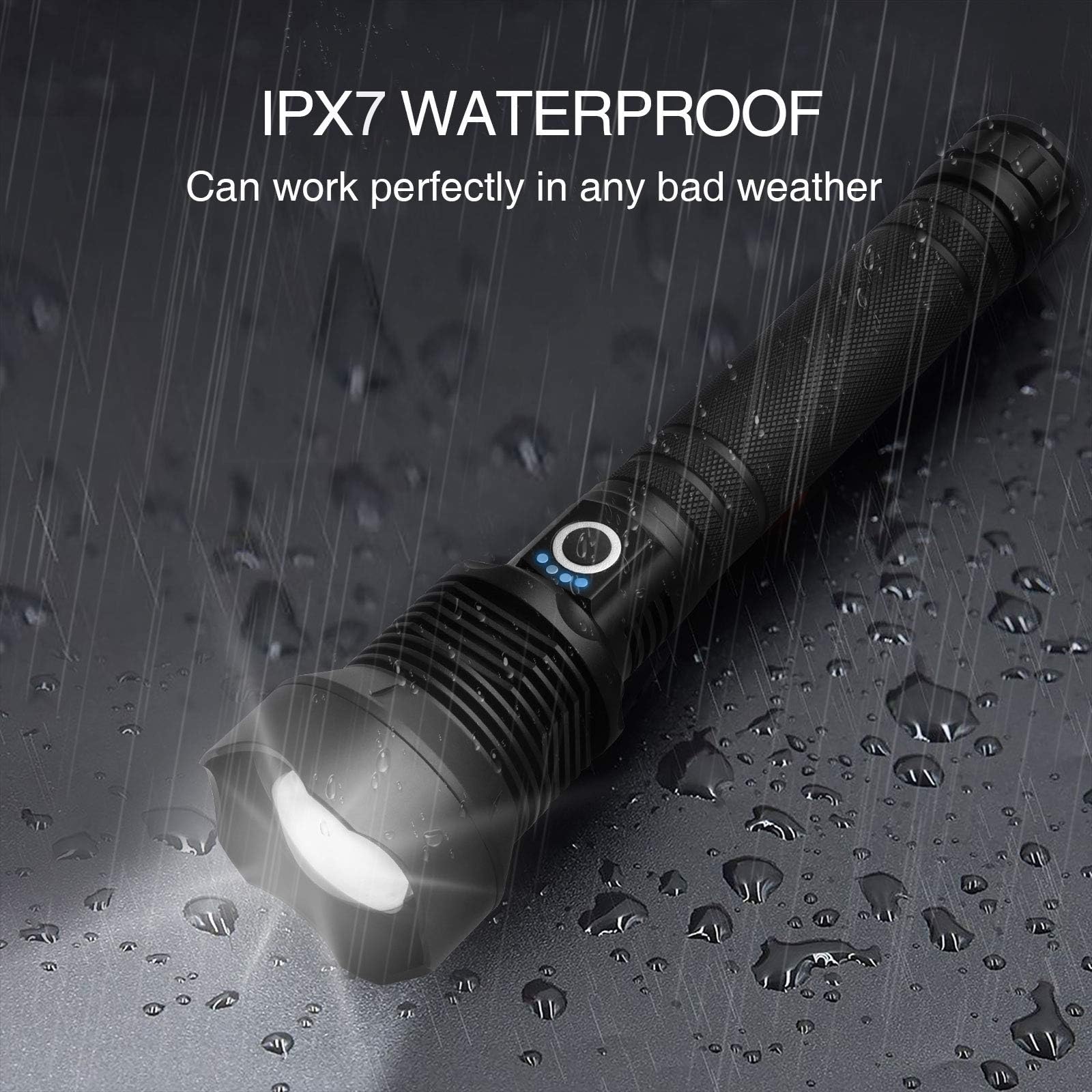 Lylting durable aluminum alloy body protects against scratches and wear.
